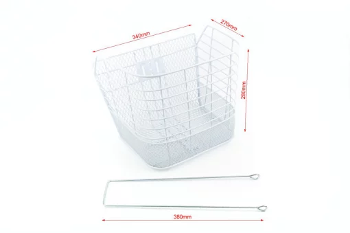 Корзина передняя 26" (проволока), белая JL-CK055, ВЕЛОАКСЕСУАРИ, YQ-403562