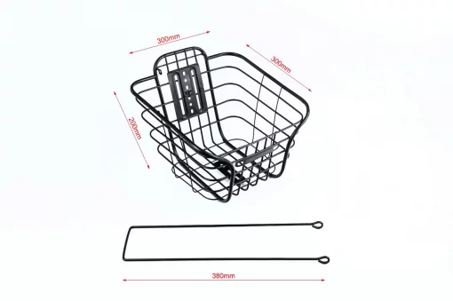 Корзина передняя 26" с крышкой, чёрная BSK-СК-45, ВЕЛОАКСЕСУАРИ, YQ-409856