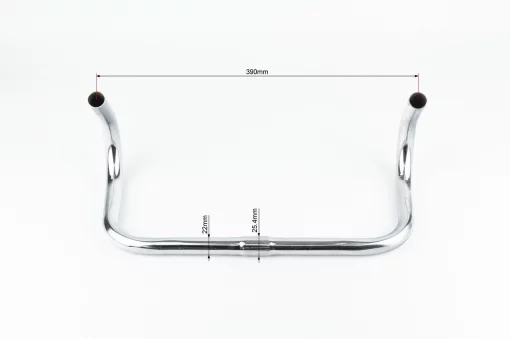 Кермо ROAD 25,4x390мм, хром, ВЕЛОЗАПЧАСТИНИ, YQ-411017