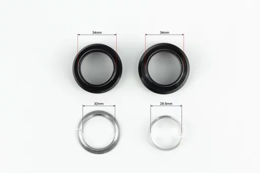 Рулевая колонка 1-1/8" (34/28,6x34/30мм) безрезьбовой вилки, пром-подшипники, чёрная KL-B208, ВЕЛОЗАПЧАСТИНИ, YQ-412172