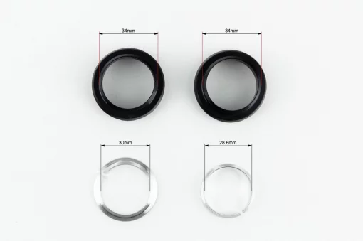 Рулевая колонка 1-1/8" (34/28,6x34/30мм) безрезьбовой вилки, пром-подшипники, чёрная KL-B236, ВЕЛОЗАПЧАСТИНИ, YQ-412173