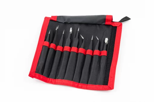 Набор пинцетов радиотехнических 9шт, антистатические, в чехле (NT-6002), Ручний інструмент, YQ-702411