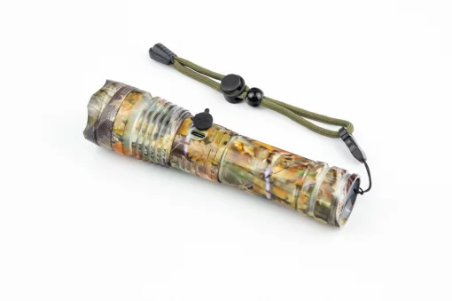 Фонарь LED Р50 (Zoom) 700 lumen ручной, алюминиевый, АКБ Li-ion 3.7V 18650 зарядка от USB, влагозащитный, камуфляжная расцветка