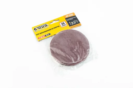 Круг шлифовальный самоклеющийся 125мм, бумага класс C, K36, к-кт 10шт (08-2503), Витратні матеріали, YQ-703253