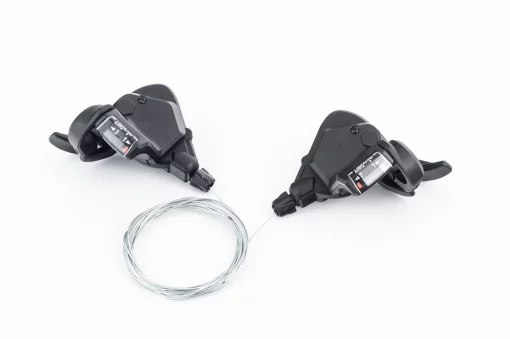 Переключатели (манетка) 3x7 скоростей, чёрные TS38, ВЕЛОЗАПЧАСТИНИ, YQ-406399