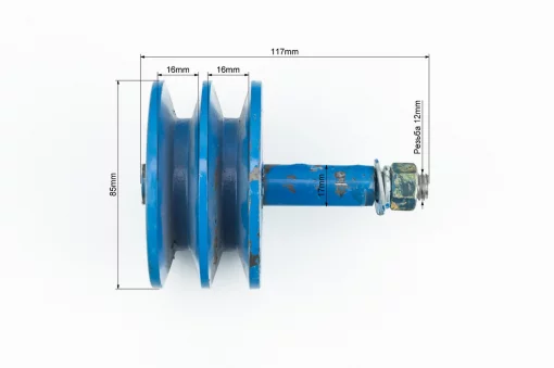Ролик натяжний ременя (два пази під ремінь SPB), D-85мм, Мототрактор, YQ-608016