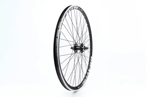 Колесо 27,5" переднее Disk-brake, обод "капля" алюминиевый, втулка 14Gx36H, крепл. гайка, чёрное "GRAVITY", ВЕЛОКОЛЕСА, YQ-411333