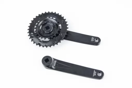 Шатуны "квадрат" 175мм, 36.22T MTB, алюминиевые, чёрные Tourney FC-МТ101-2, ВЕЛОЗАПЧАСТИНИ, YQ-404324