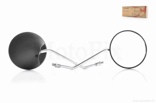 Дзеркала Delta M10 круглі, чорні, QT-019982