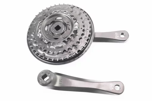 Шатуны "квадрат" 165мм, 42.34.24T MTB, алюминиевые, чёрные FC-TY501, FIX-404202