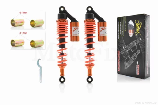 Амортизатори задні Delta 340mm, газомасляні, з підкачкою "LIPAI" (помаранчеві), QT-010834