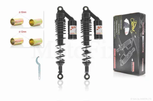 Амортизатори задні Delta 340mm, газомасляні, з підкачуванням "LIPAI" (чорні), QT-030512
