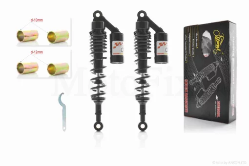 Амортизатори задні Delta 355mm, газомасляні, з підкачкою "LIPAI" (чорні), QT-030516