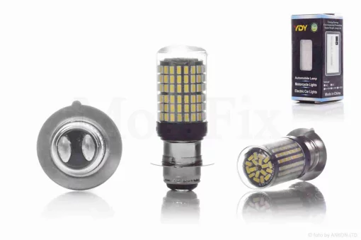 Лампа фари діодна P15D-25-1 9-85V 6000K 1 вус, 144 кристала "YDY", QT-004254