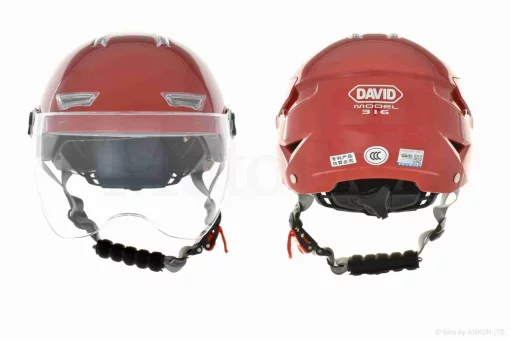 Шлем каска "DAVID" (#D316, красный, S-M, ABS), QT-031434