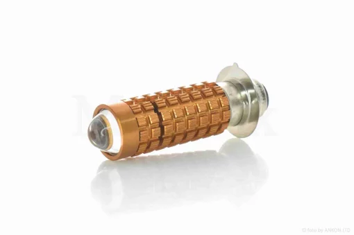 Лампа фари діодна P15D-25-1 12V 35/35W 1 вус, білий/жовтий, лінза "LIPAI", QT-036065