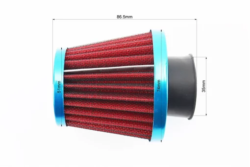 Фильтр воздушный нулевой 35мм прямой "конус" стальной, FIX-301507