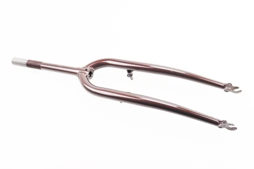 Вилка 28" с резьбой 1" (25,4мм), шток 240мм, V-brake, коричневая, FIX-210669