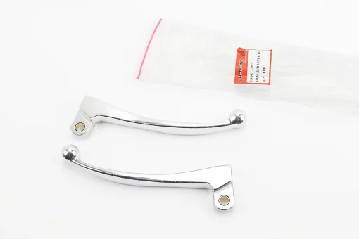 Важелі керма лівий, правий к-кт 2шт (під диск. / барабан. гальмо) Suzuki AD50 "хром", FIX-210703
