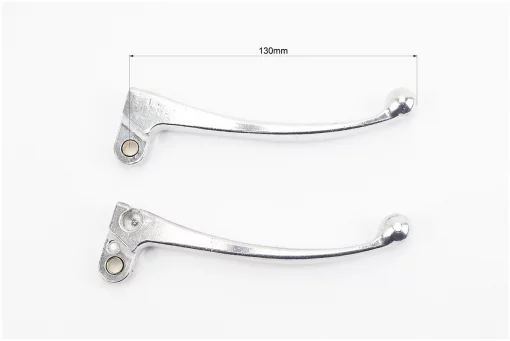 Важелі керма лівий, правий к-кт 2шт (під диск. / барабан. гальмо) Suzuki AD50 "хром", FIX-210703