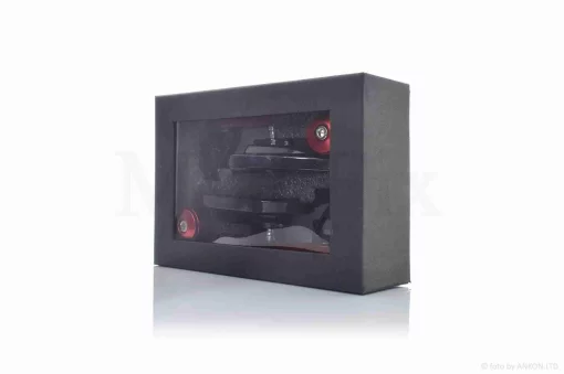 Дзеркала в торець керма D13/17, алюміній, стрілоподібні "CUSTOM" (червоні), QT-028726