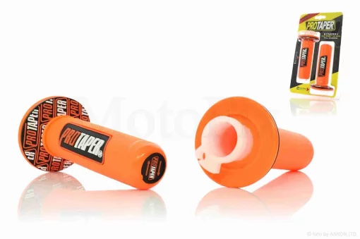 Грипси (ручки керма) універсальні #1 "PRO TAPER" (помаранчеві), QT-013053