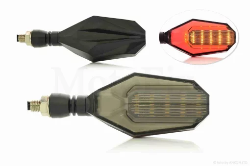 Повороты диодные пара #D-128 гибкая ножка, красный габарит, QT-011221