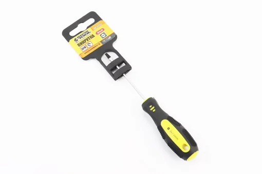 Викрутка магнітна шліцева SL3x 75мм ручка з TPR покриттям 48-5375, FIX-702038