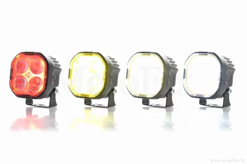 Фара додаткова діодна, квадратна,56*56mm, біле/жовте світло, стробоскоп #LPS-2178, QT-027183