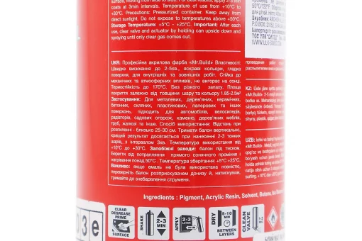 Краска акриловая №9010 "БЕЛЫЙ МАТОВЫЙ", Аэрозоль 400ml, FIX-210814
