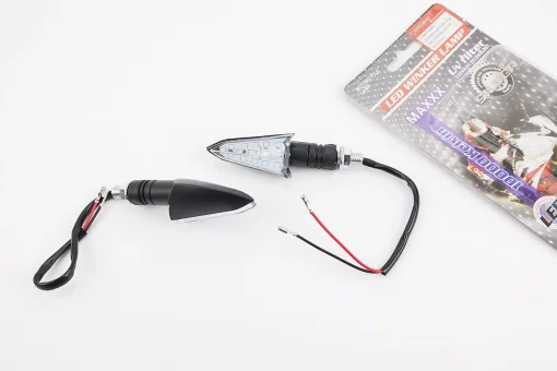 Поворот діодний "стріла" ЖОВТІ в ЧОРНОМУ корпусі WKT-TL-06A, 2шт, FIX-210815