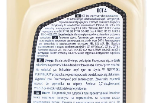 Гальмівна рідина синтетична "DOT4", 1L, FIX-210861
