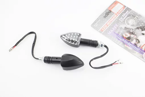 Поворот диодный "стрела" СИНИЕ в ЧЕРНОМ корпусе, 2шт, FIX-210917