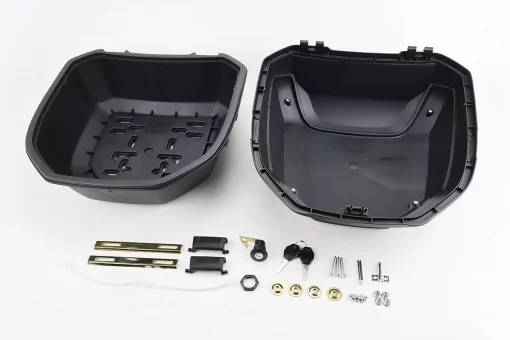 Кофр средний (пластмассовый) 410*410*290мм, чёрный матовый, FIX-210945