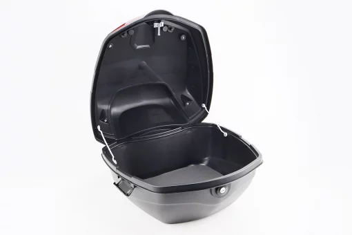 Кофр средний (пластмассовый) 430*400*290мм, бордовый с вставкой "КАРБОН", FIX-210946