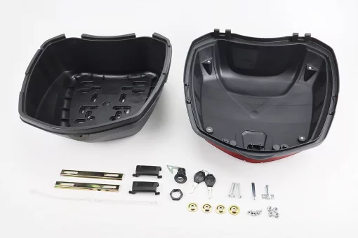 Кофр середній (пластмасовий) 430*400*290мм, синій з вставкою "КАРБОН", FIX-210947