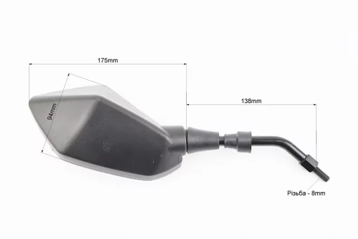 Зеркала к-кт на мотоцикл "призма" черный, м8 (ССС - знак качества), FIX-337706