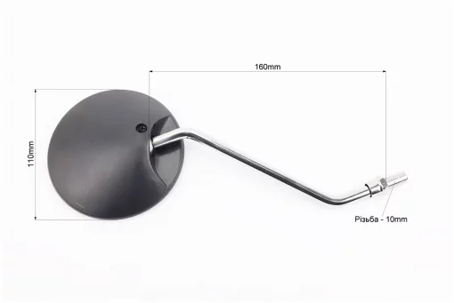 Зеркала к-кт Круглые-черные "Delta", м10, FIX-210951