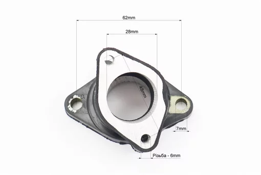 Патрубок карбюратора прорезиненный, тип 1, FIX-998561