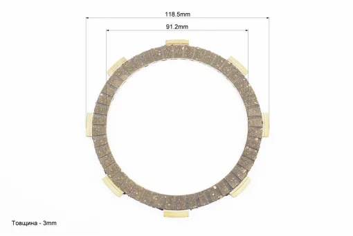 Диск сцепления фрикционный к-кт 7шт CB-250сс, FIX-998593