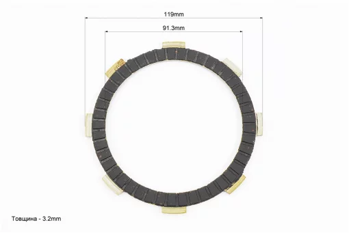 Диск зчеплення фрикційний к-кт 5шт CB-125сс/150cc, FIX-998594