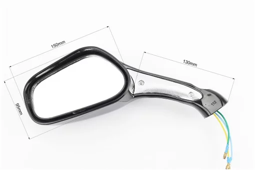 Зеркала к-кт "STORM" черные с поворотами, м8 (ССС - знак качества), FIX-998626