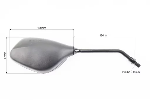 Зеркала к-кт "Lux капли" черные м10 "длинная ножка" (ССС - знак качества), FIX-998627