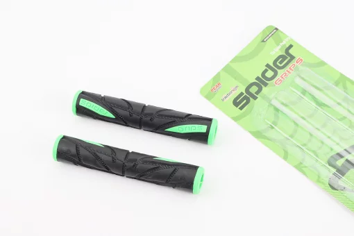 Гріпси - чохли на важелі гальмівні ГУМОВІ к-кт 2шт, ЧОРНО / ЗЕЛЕНІ, FIX-998638