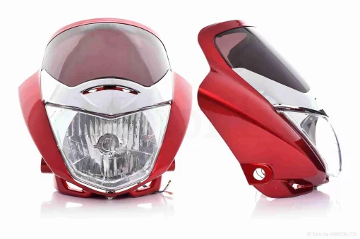 Обтічник з фарою HONDA CBF125 червоний, QT-016829