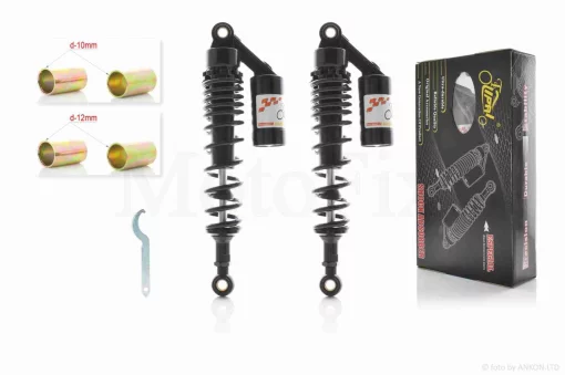 Амортизатори задні Delta 345mm, газомасляні, з підкачкою "LIPAI" (чорні), QT-030037