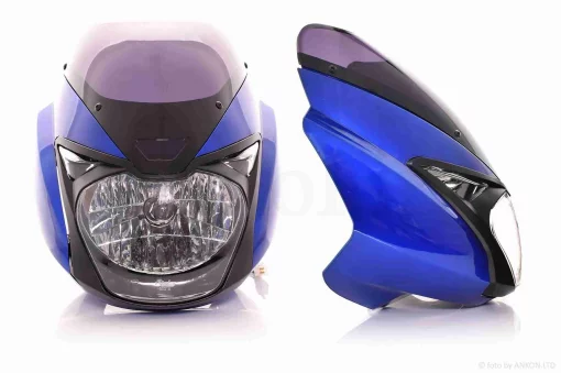 Обтекатель с фарой BAJAJ PULSAR 180 синий, QT-006136