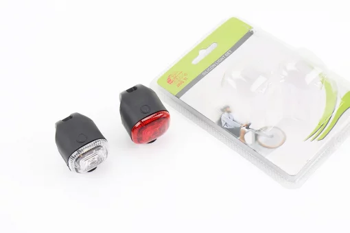 Фонарь передний 1 диод+задний 1 диод, силиконовые к-кт, JY-3151 (без батареек), FIX-210983