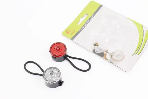 Фонарь передний 1 диод+задний 1 диод, силиконовые к-кт, JY-3055D (без батареек), FIX-210984