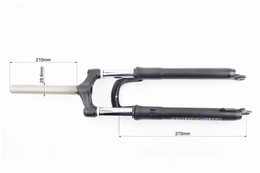 Вилка 27,5" амортизационная, без резьбы 1-1/8" (28,6мм), шток 210мм, с ходом 50мм, Disk-brake, M Lockout, чёрная N781, FIX-210990